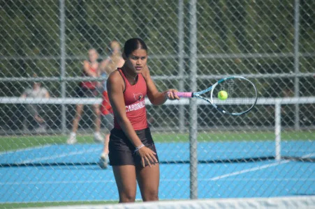Cardinal tennis sweeps home triangular